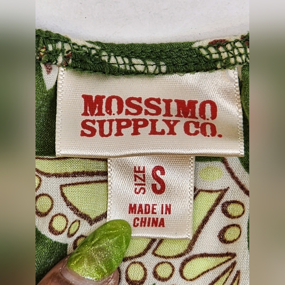 Mossimo Supply Co. Green Floral Halter Maxi Dress Empire Waist Size Small - Picture 2 of 7